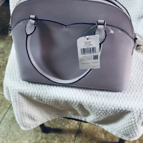 NWT Kate Spade Payton Medium Dome Satchel Lilac Moon Pebbled Leather - Picture 11 of 11